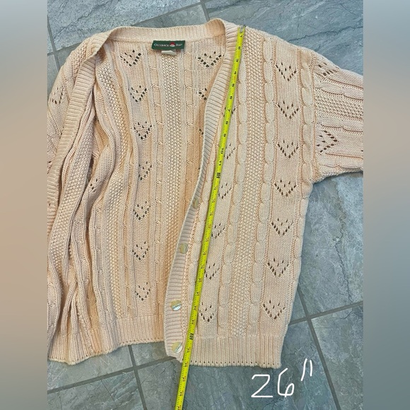 Vintage (Outback Red) Pink 100% Knit Cardigan Size Medium! - Picture 13 of 16